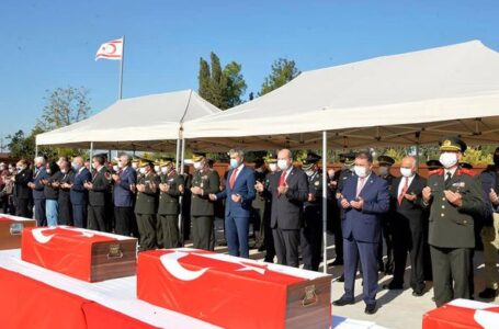 Cumhurbaşkanı Ersin Tatar’ın katılımıyla bugün Muratağa-Sandallar Şehitliği’nde Tören Düzenlendi