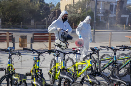 Kapalı Maraş i gezmek için kullanılan 600 bisiklet dezenfekte edildi