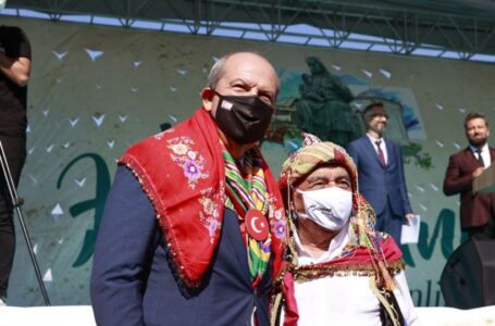 Cumhurbaşkanı Ersin Tatar, bu yıl 740’ıncısı düzenlenen Hayme Ana’yı Anma ve Göç Şenlikleri etkinliğine katıldı