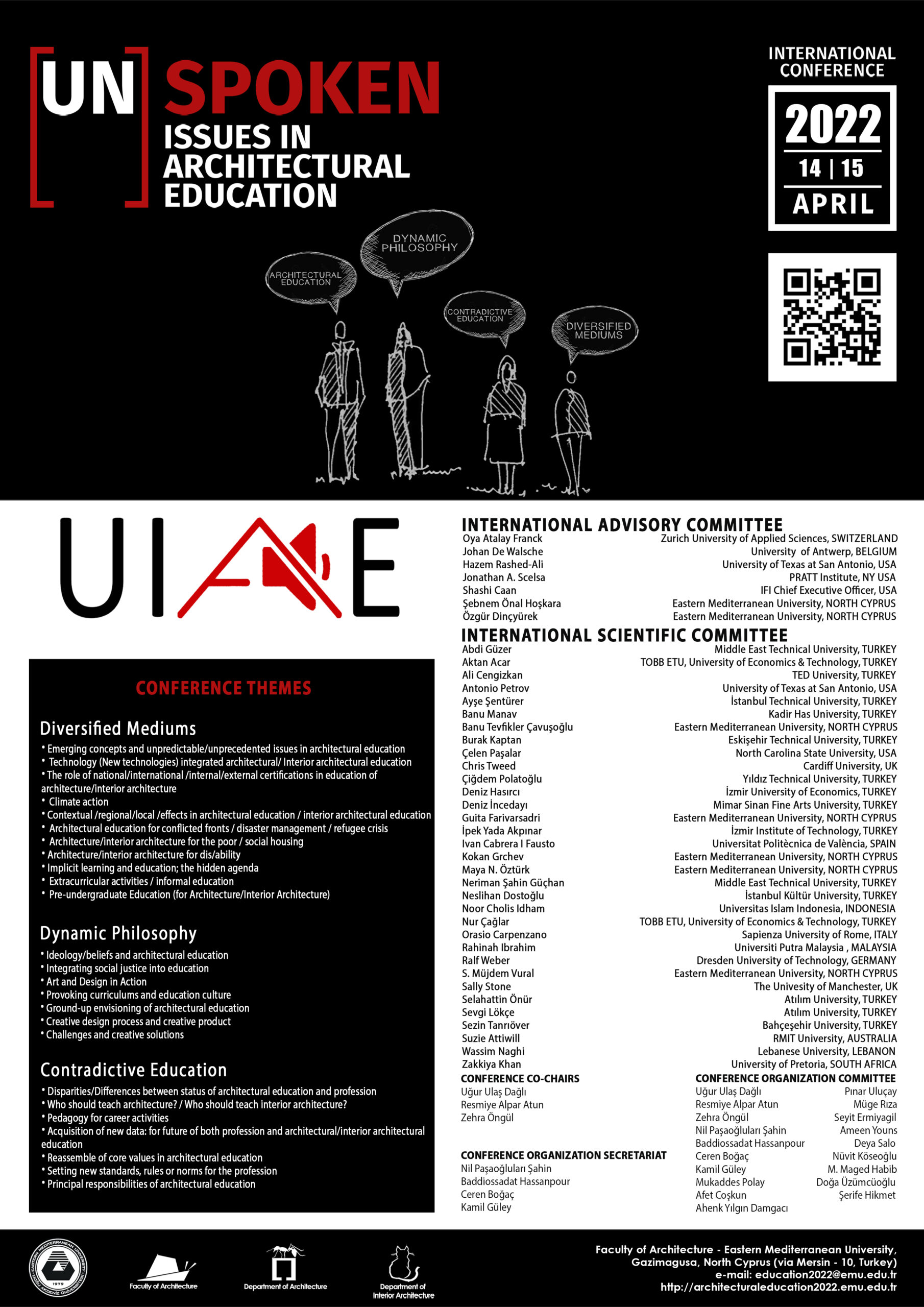 DUAYEN MİMARLAR DAÜ 2. ULUSLARARASI “UNSPOKEN ISSUES IN ARCHITECTURAL EDUCATION”  KONFERANSI’NDA BİR ARAYA GELİYOR