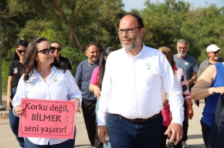 İskele’de kansere karşı farkındalık yürüyüşü düzenlendi